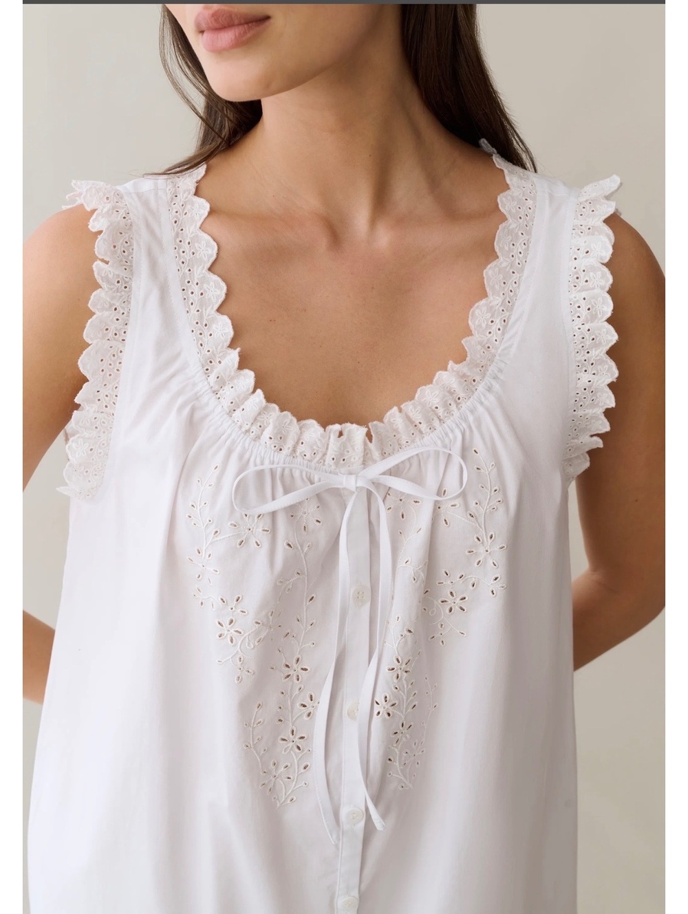 NWT Sorella By Few Moda Caroline Relaxed Cotton Mini Dress Size Small White - Picture 8 of 8